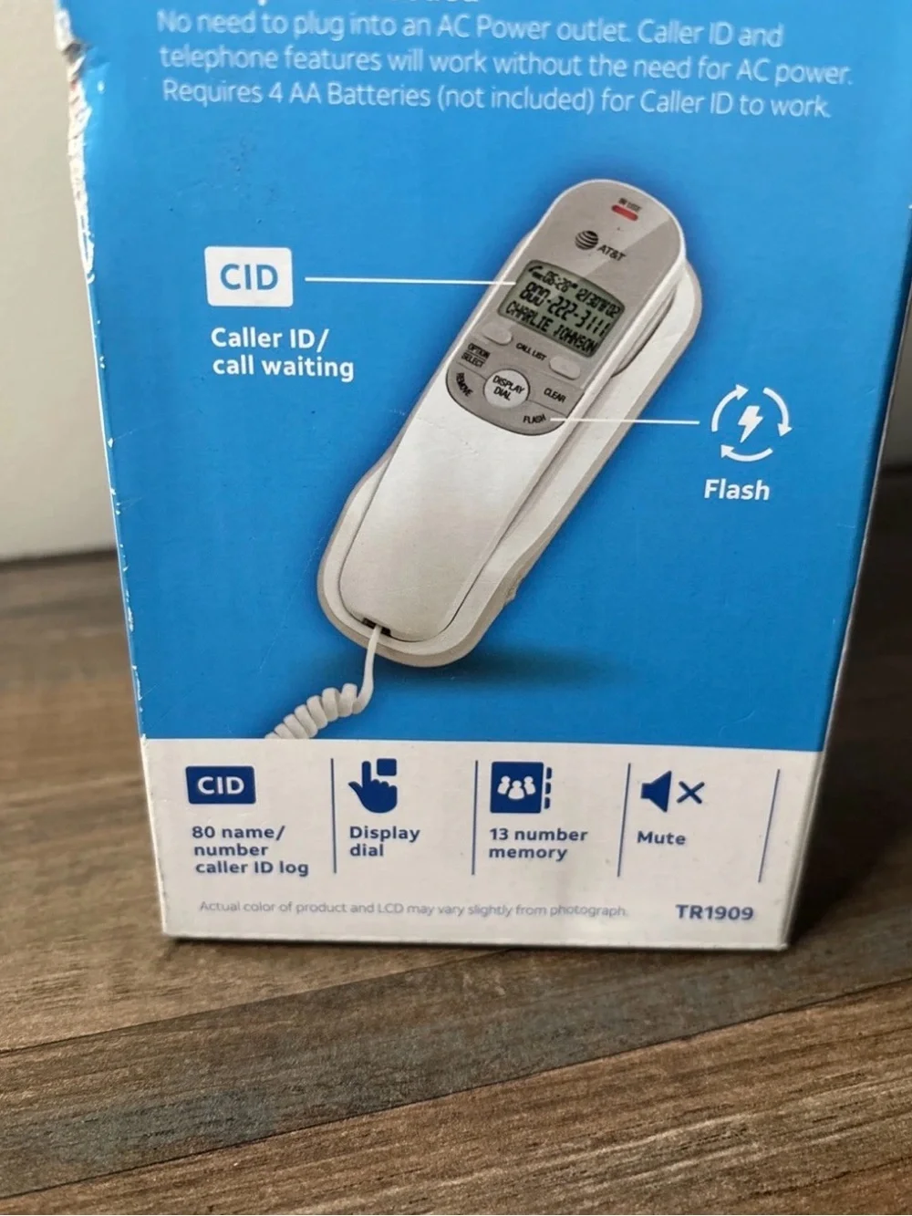 AT&T Trimline Telephone - Beige Corded Home Phone